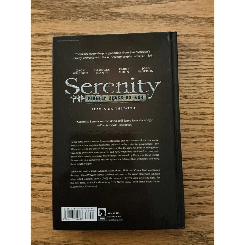 Serenity Firefly Graphic Novel Lot Leaves on the Wind No Power in the Verse HC